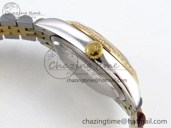 DateJust 36 SS 126283rbr VSF 1:1 Best Edition 904L Steel YG Textured Dial on Jubilee Bracelet VS3235