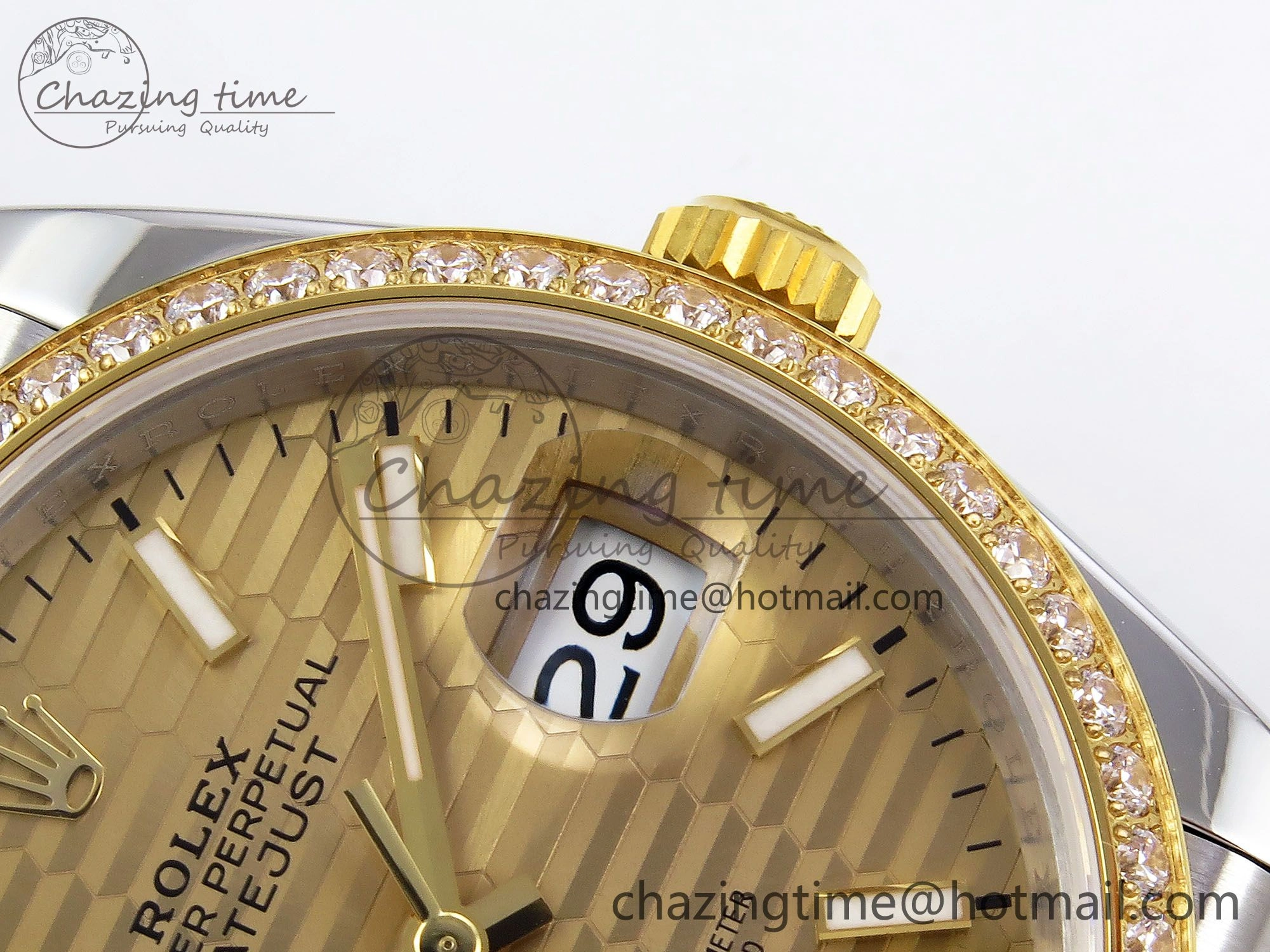 DateJust 36 SS 126283rbr VSF 1:1 Best Edition 904L Steel YG Textured Dial on Jubilee Bracelet VS3235