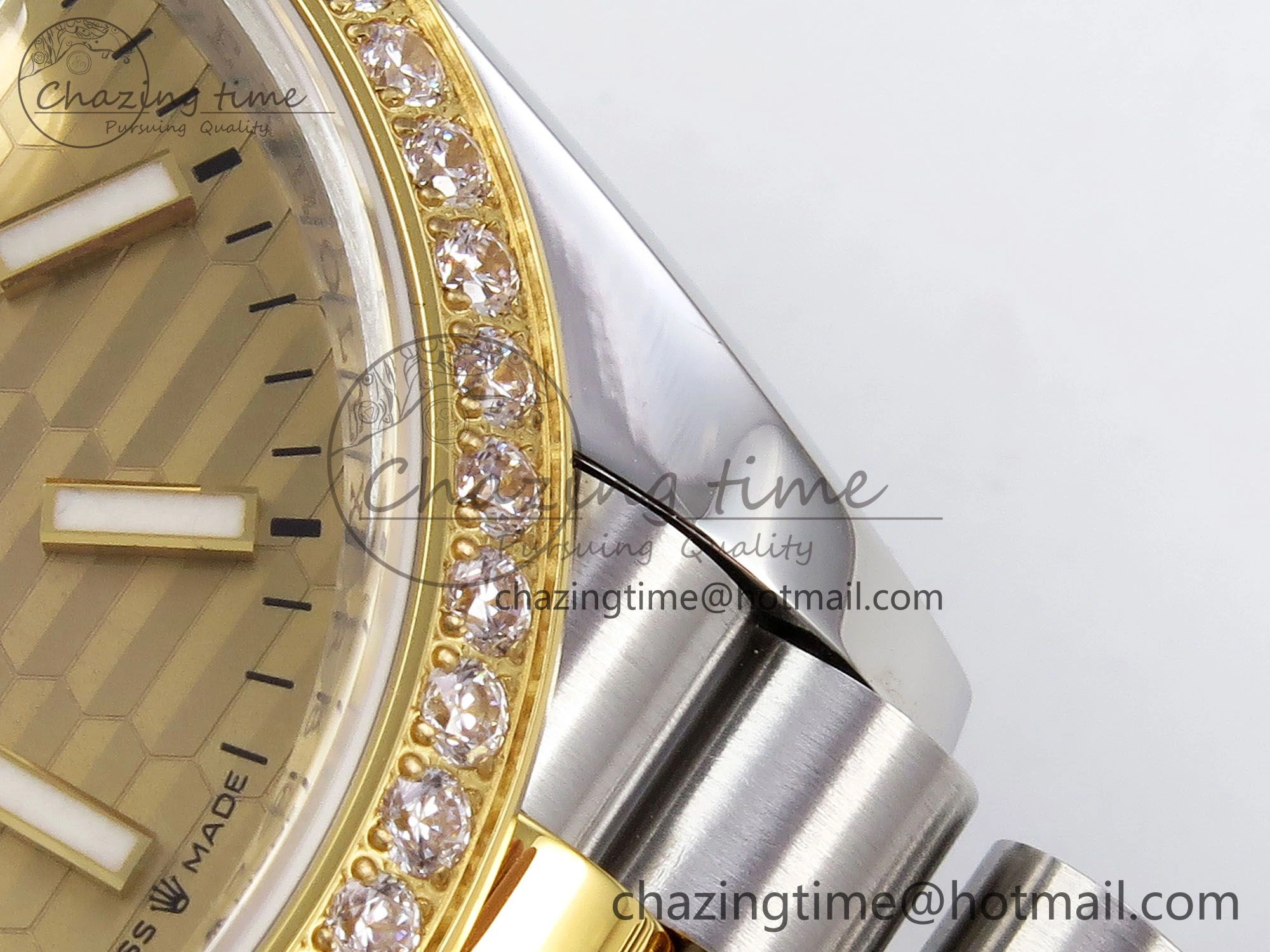 DateJust 36 SS 126283rbr VSF 1:1 Best Edition 904L Steel YG Textured Dial on Jubilee Bracelet VS3235