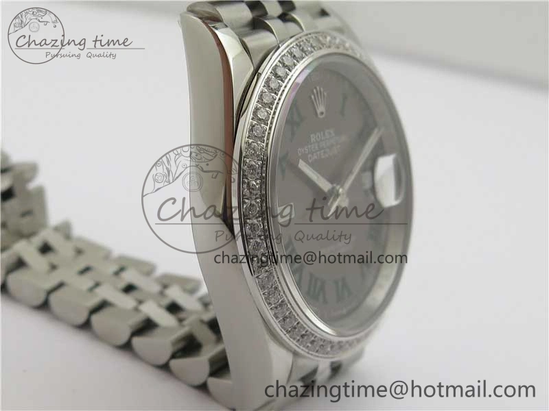 DateJust 36 SS 126284 BP Maker 1:1 Best Edition Gray Roman Dial on Jubilee Bracelet
