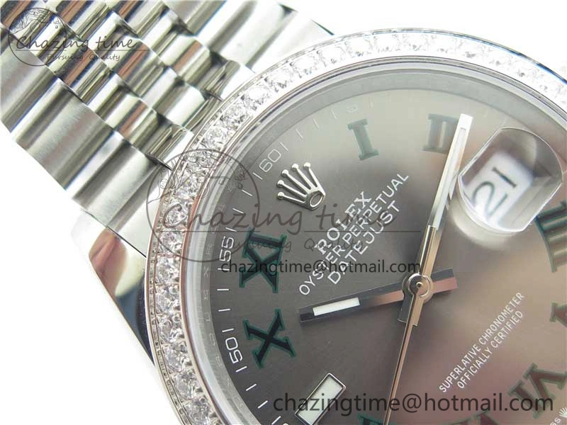 DateJust 36 SS 126284 BP Maker 1:1 Best Edition Gray Roman Dial on Jubilee Bracelet