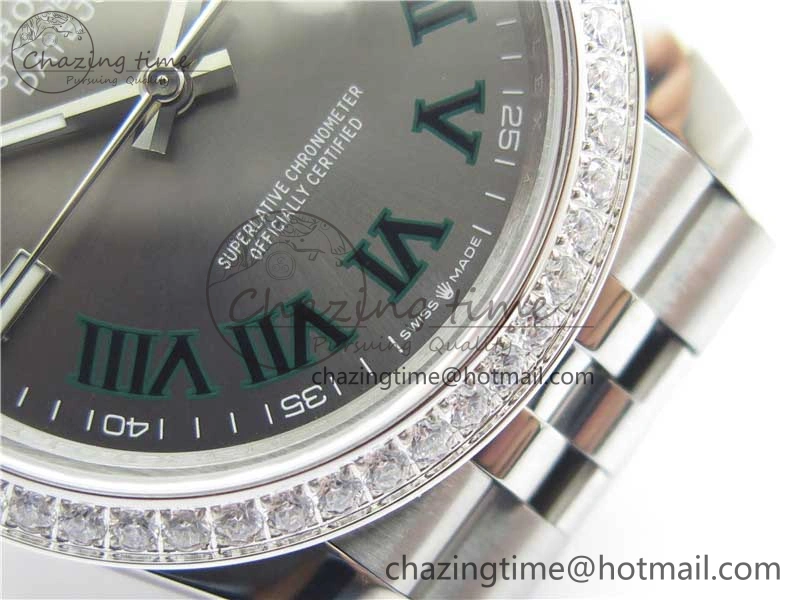 DateJust 36 SS 126284 BP Maker 1:1 Best Edition Gray Roman Dial on Jubilee Bracelet