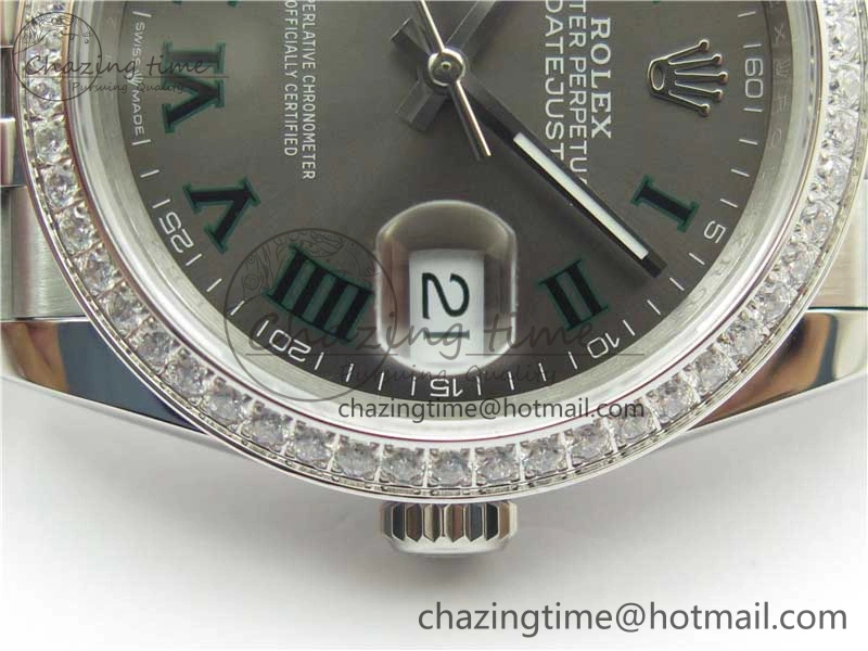 DateJust 36 SS 126284 BP Maker 1:1 Best Edition Gray Roman Dial on Jubilee Bracelet