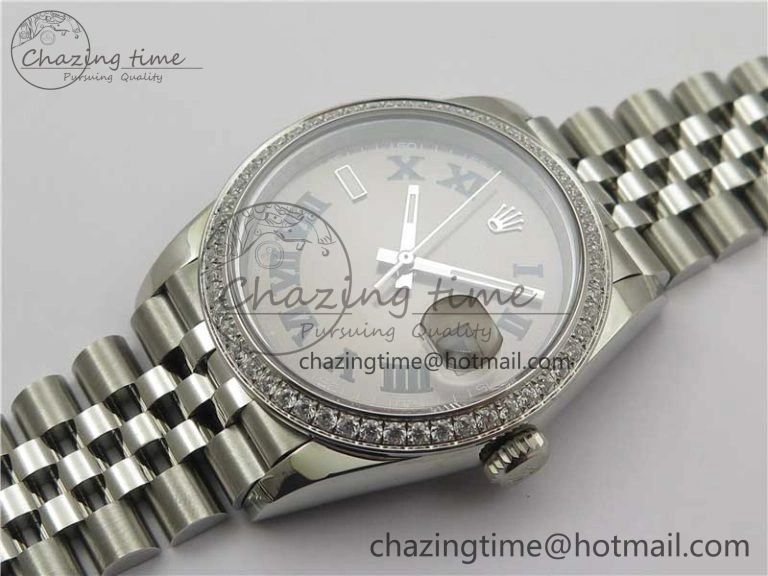 DateJust 36 SS 126284 BP Maker 1:1 Best Edition Gray Roman Dial on Jubilee Bracelet