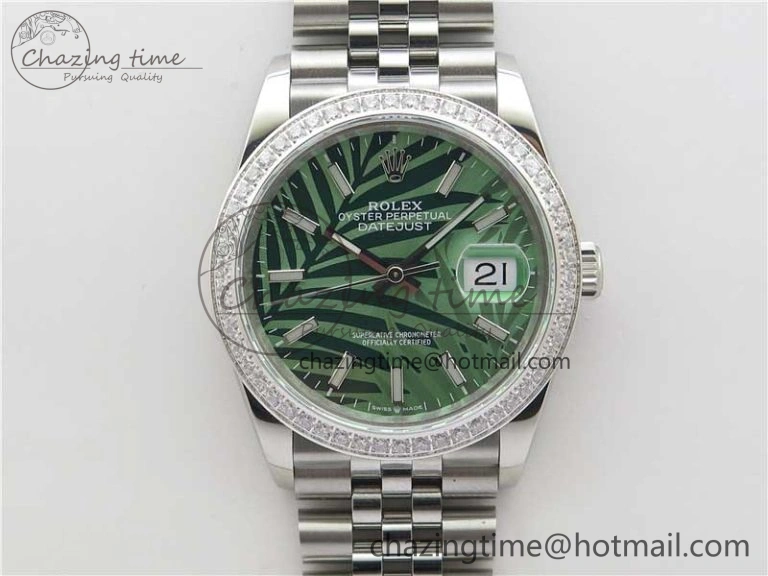 DateJust 36 SS 126284 BP Maker 1:1 Best Edition New Green Dial on Jubilee Bracelet