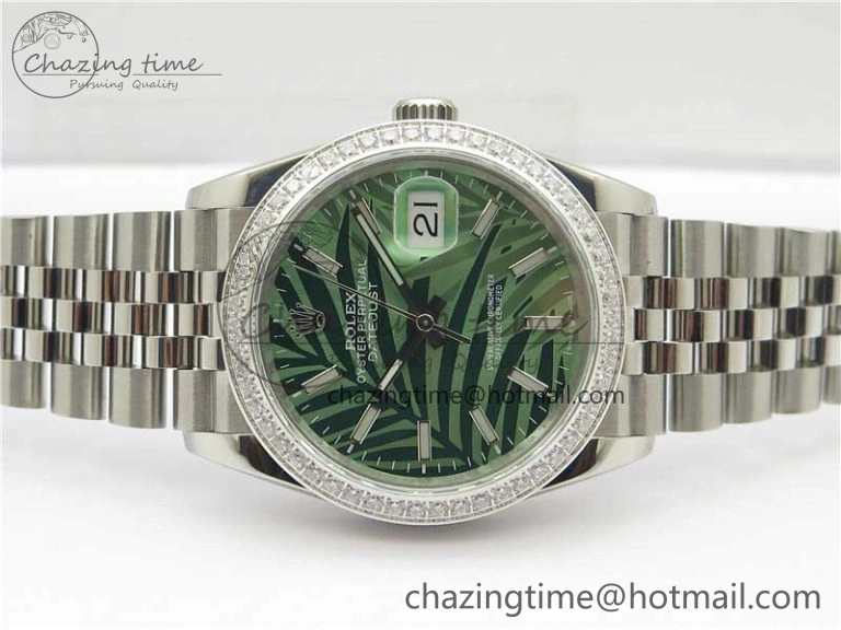 DateJust 36 SS 126284 BP Maker 1:1 Best Edition New Green Dial on Jubilee Bracelet