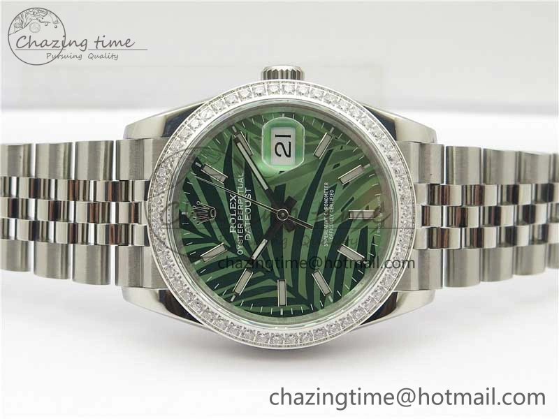 DateJust 36 SS 126284 BP Maker 1:1 Best Edition New Green Dial on Jubilee Bracelet