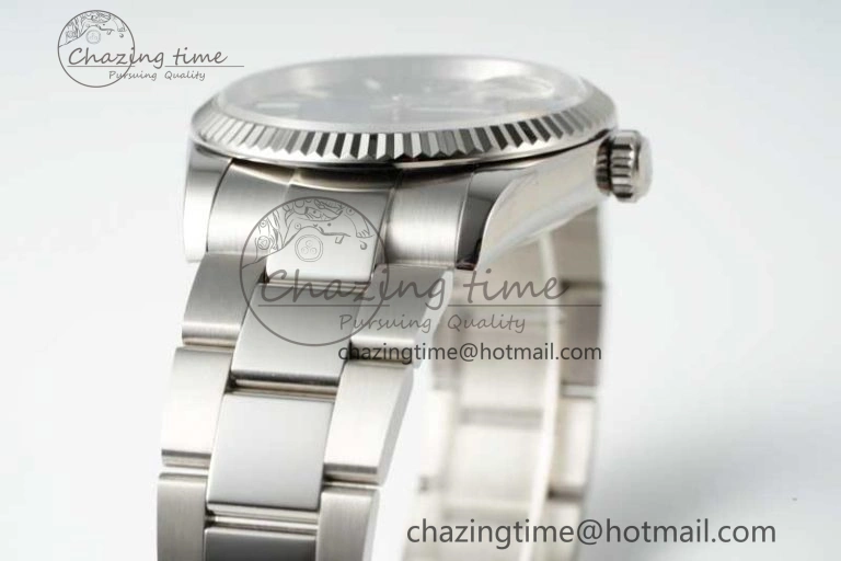 DateJust 36 SS DIWF 1:1 Best Edition 904L Steel Black Stick Dial on Oyster Bracelet SA3235