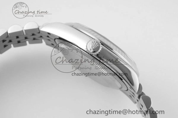 DateJust 36 SS JDF 1:1 Best Edition Blue Diamonds Textured Dial on Jubilee Bracelet VR3235 V2