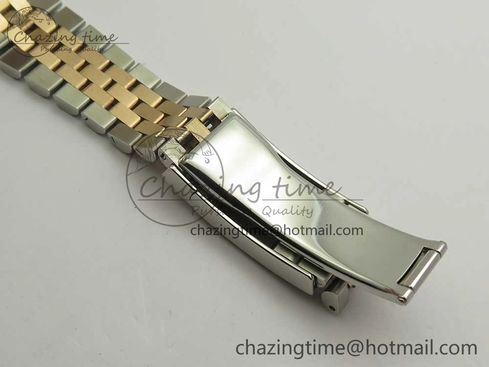 DateJust 36 SS RG 116231 RZF Best Edition 904L Steel Gray Dial Diamonds Markers on SS RG Bracelet A2824