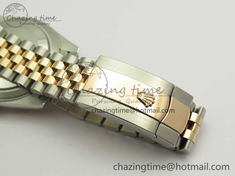 DateJust 36 SS RG 116231 RZF Best Edition 904L Steel Gray Dial Diamonds Markers on SS RG Bracelet A2824