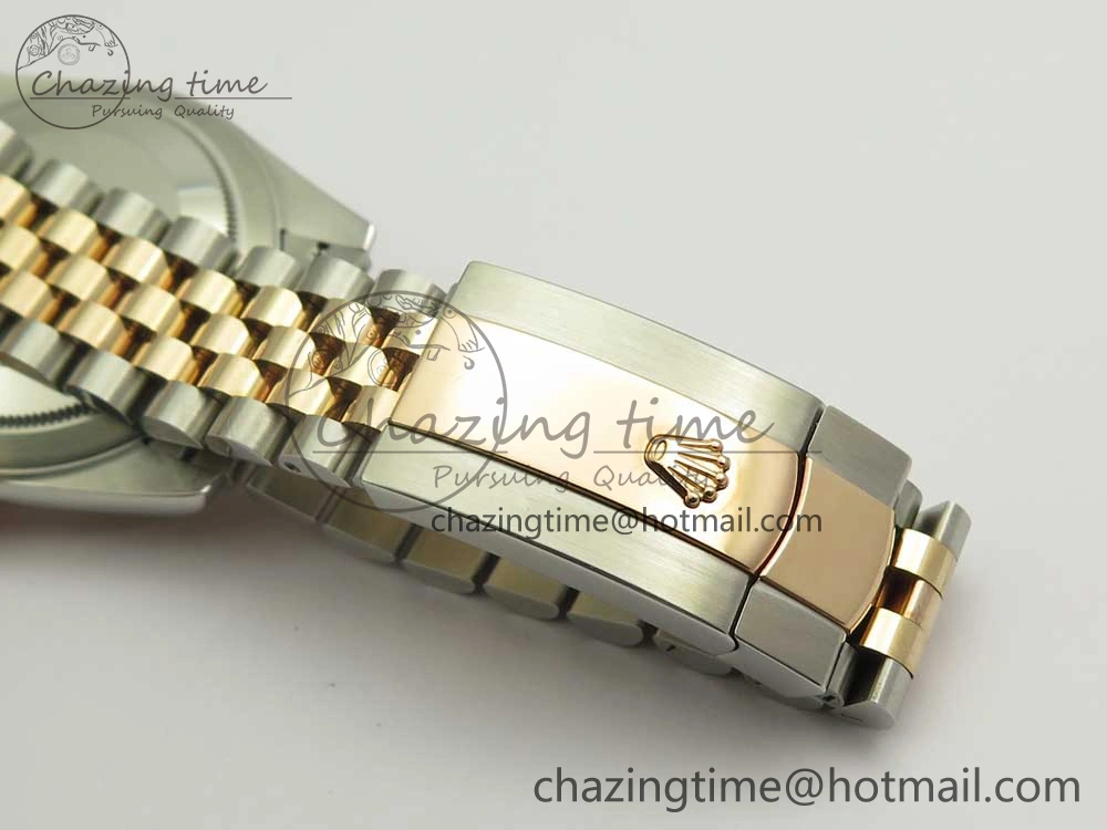 DateJust 36 SS RG 116231 RZF Best Edition 904L Steel RG Dial Diamond Roman Markers on SS RG Bracelet A2824