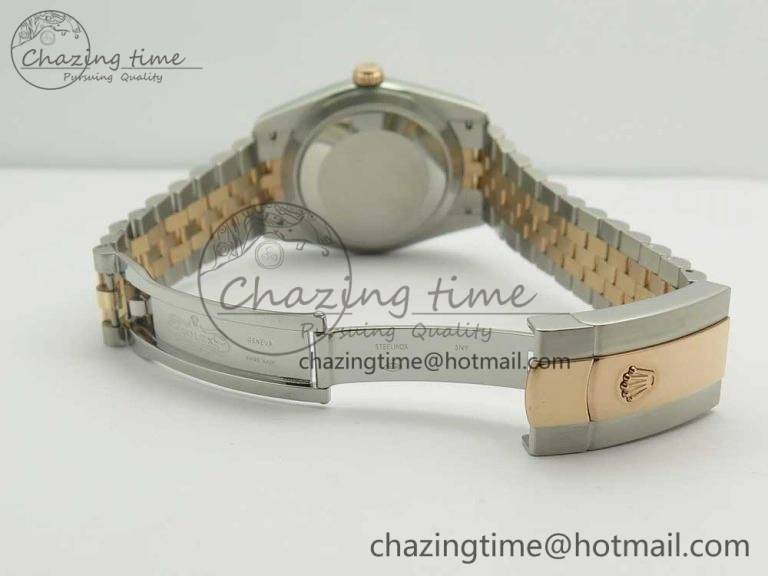 DateJust 36 SS RG 116231 RZF Best Edition 904L Steel RG Dial Diamond Roman Markers on SS RG Bracelet A2824