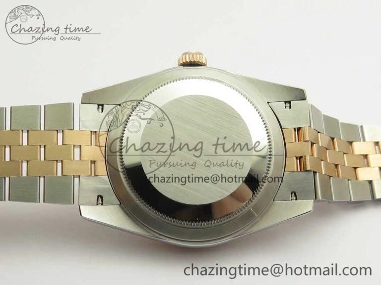 DateJust 36 SS RG 116231 RZF Best Edition 904L Steel RG Dial Diamond Roman Markers on SS RG Bracelet A2824
