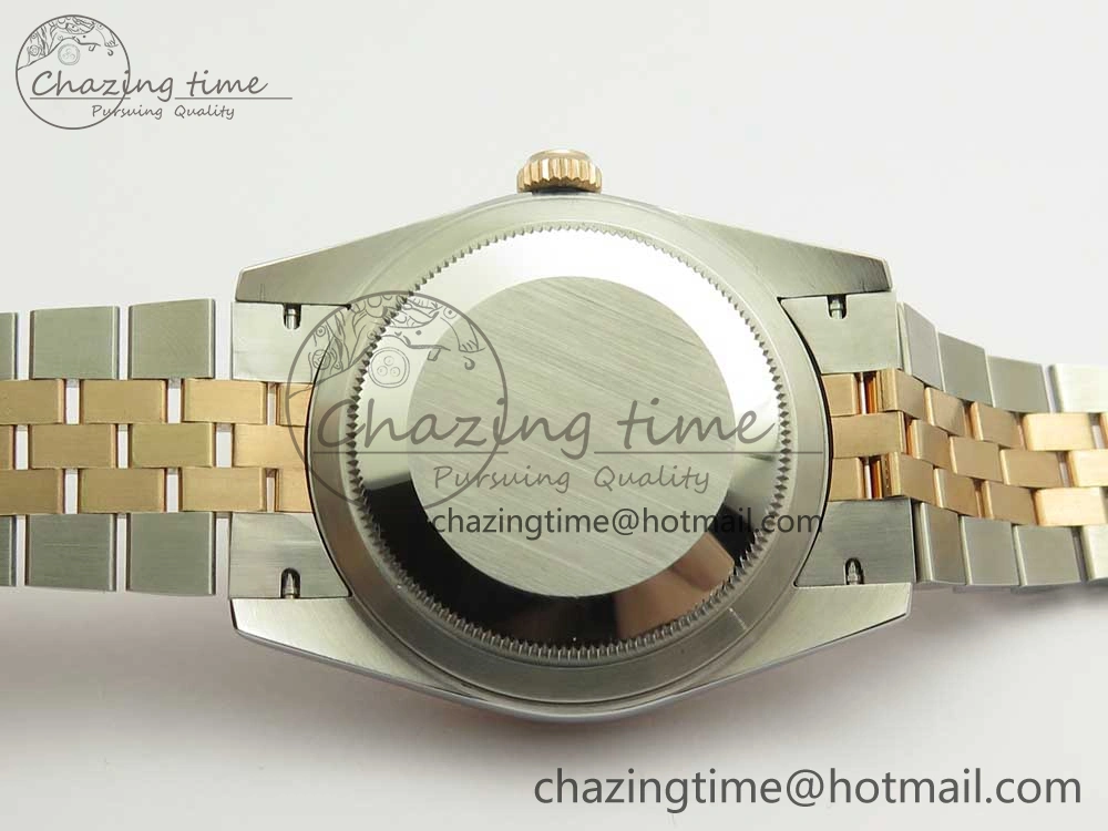 DateJust 36 SS RG 116231 RZF Best Edition 904L Steel RG Dial Diamond Roman Markers on SS RG Bracelet A2824