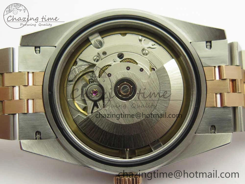 DateJust 36 SS RG 116231 RZF Best Edition 904L Steel RG Dial Diamond Roman Markers on SS RG Bracelet A2824