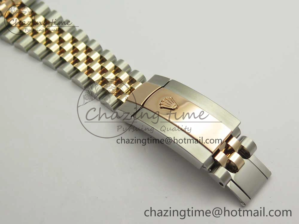 DateJust 36 SS RG 116231 RZF Best Edition 904L Steel RG Dial Diamond Roman Markers on SS RG Bracelet A2824