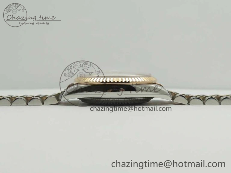 DateJust 36 SS RG 116231 RZF Best Edition 904L Steel RG Dial Diamond Roman Markers on SS RG Bracelet A2824