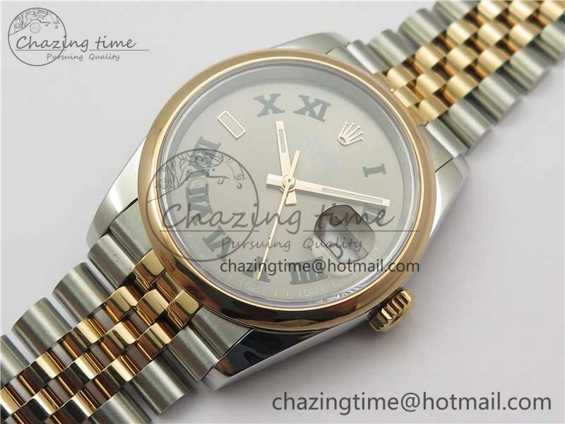 DateJust 36 SS RG 126201 BP Maker 1:1 Best Edition Gray Roman Dial on Jubilee Bracelet
