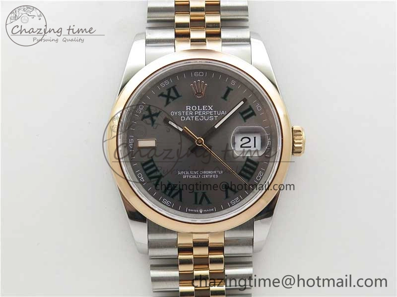 DateJust 36 SS RG 126201 BP Maker 1:1 Best Edition Gray Roman Dial on Jubilee Bracelet