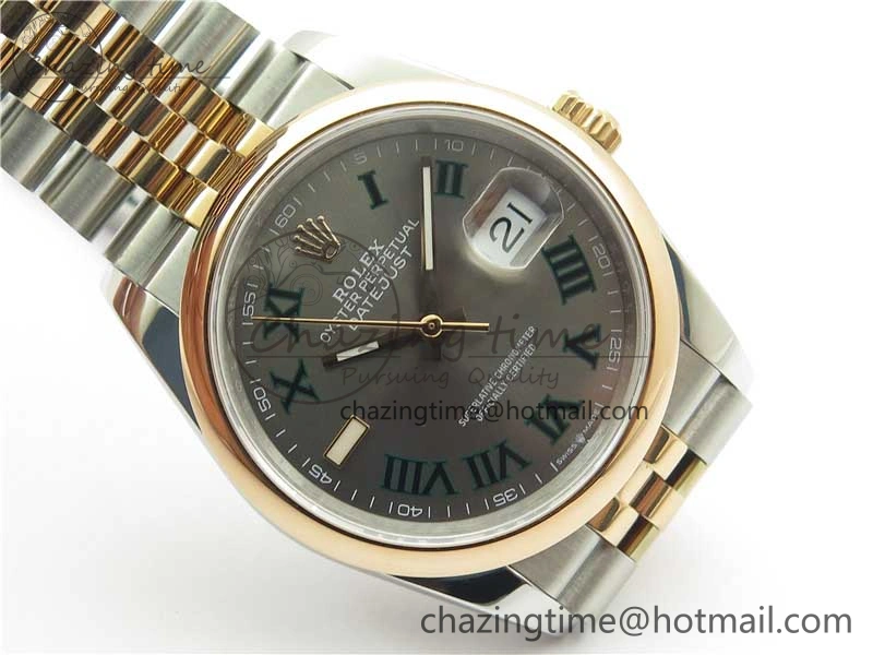 DateJust 36 SS RG 126201 BP Maker 1:1 Best Edition Gray Roman Dial on Jubilee Bracelet