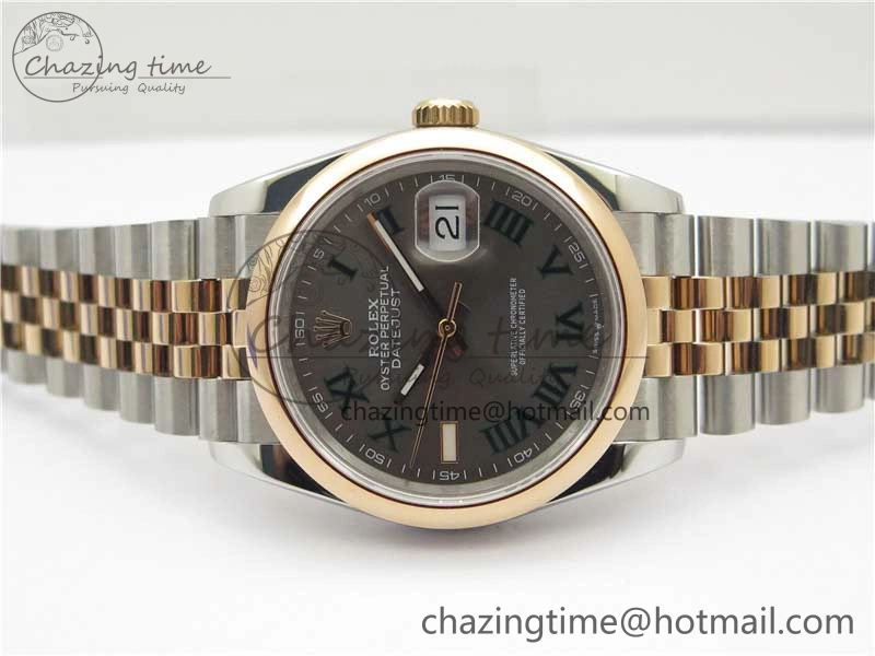 DateJust 36 SS RG 126201 BP Maker 1:1 Best Edition Gray Roman Dial on Jubilee Bracelet