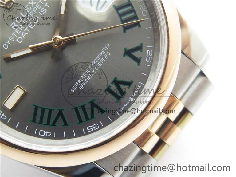 DateJust 36 SS RG 126201 BP Maker 1:1 Best Edition Gray Roman Dial on Jubilee Bracelet