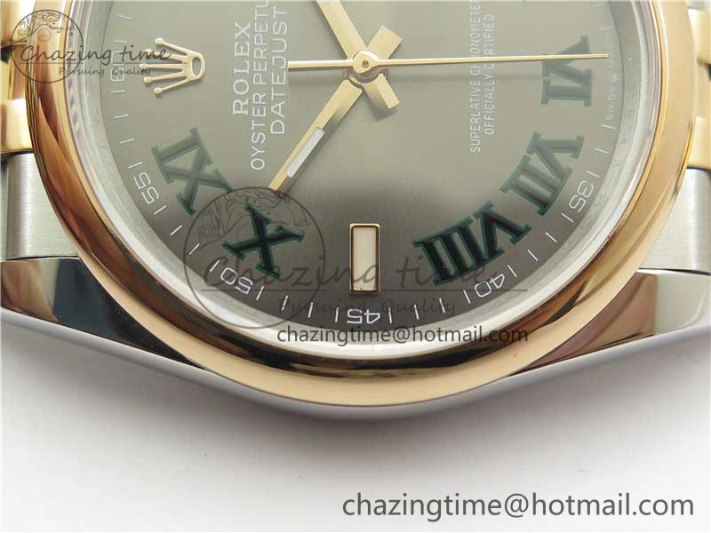 DateJust 36 SS RG 126201 BP Maker 1:1 Best Edition Gray Roman Dial on Jubilee Bracelet