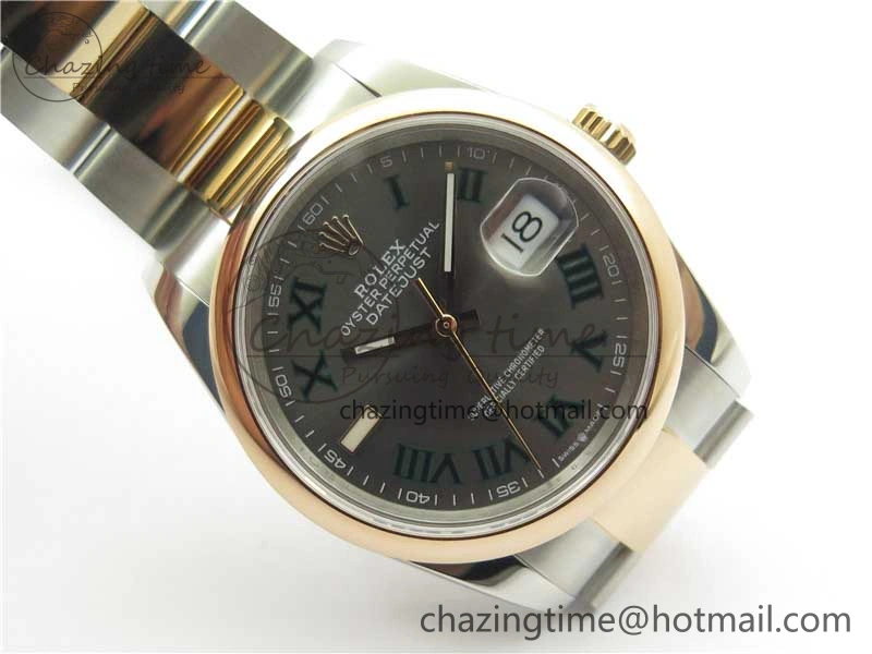 DateJust 36 SS RG 126201 BP Maker 1:1 Best Edition Gray Roman Dial on Oyster Bracelet