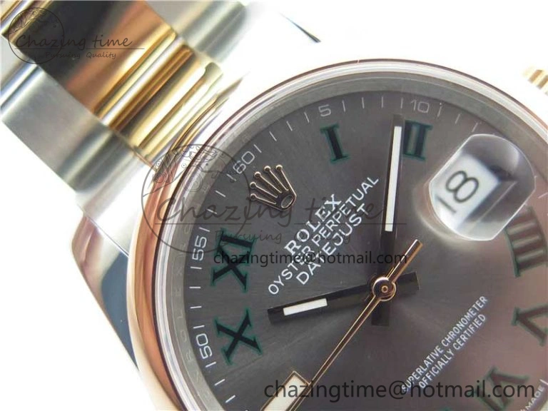 DateJust 36 SS RG 126201 BP Maker 1:1 Best Edition Gray Roman Dial on Oyster Bracelet