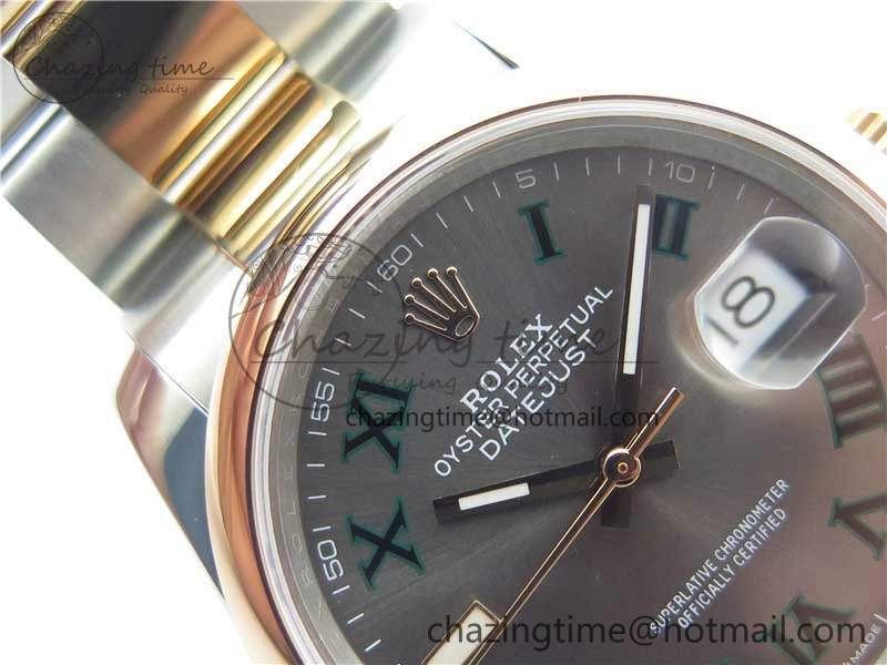 DateJust 36 SS RG 126201 BP Maker 1:1 Best Edition Gray Roman Dial on Oyster Bracelet