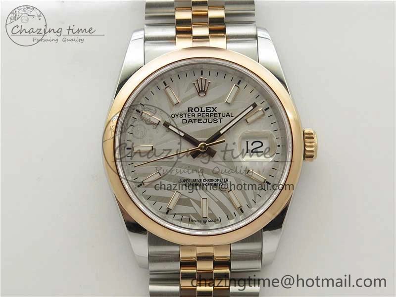 DateJust 36 SS RG 126201 BP Maker 1:1 Best Edition Silver Gray Dial on Jubilee Bracelet