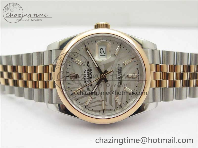 DateJust 36 SS RG 126201 BP Maker 1:1 Best Edition Silver Gray Dial on Jubilee Bracelet