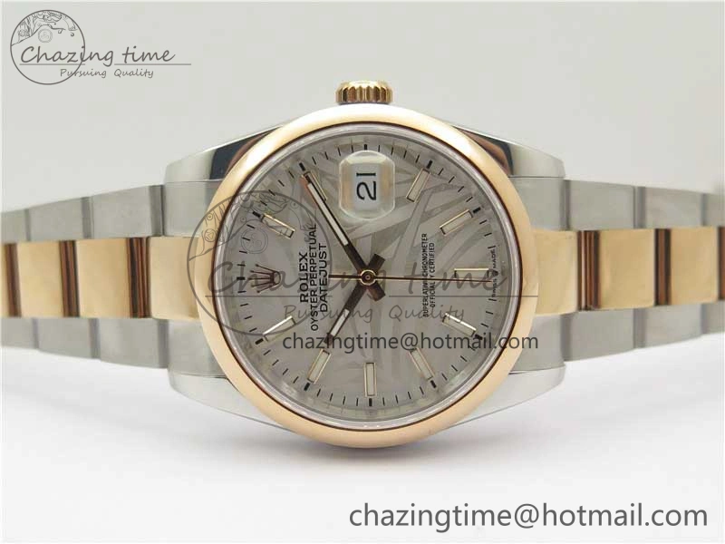 DateJust 36 SS RG 126201 BP Maker 1:1 Best Edition Silver Gray Dial on Oyster Bracelet