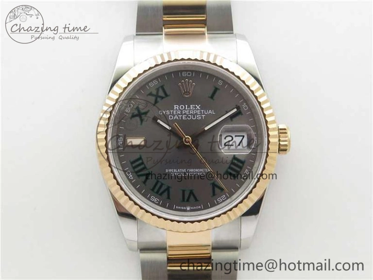 DateJust 36 SS RG 126231 BP Maker 1:1 Best Edition Gray Roman Dial on Oyster Bracelet