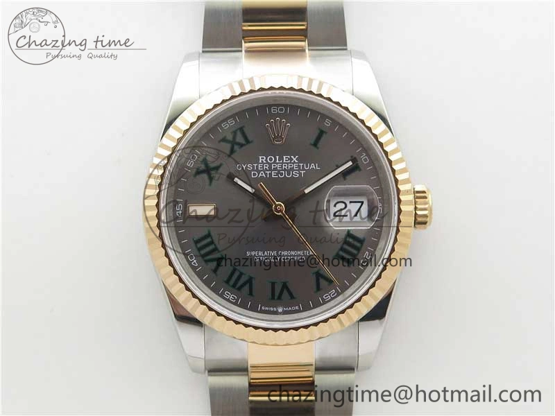 DateJust 36 SS RG 126231 BP Maker 1:1 Best Edition Gray Roman Dial on Oyster Bracelet
