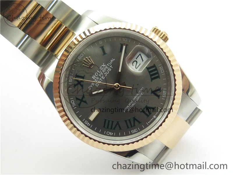 DateJust 36 SS RG 126231 BP Maker 1:1 Best Edition Gray Roman Dial on Oyster Bracelet