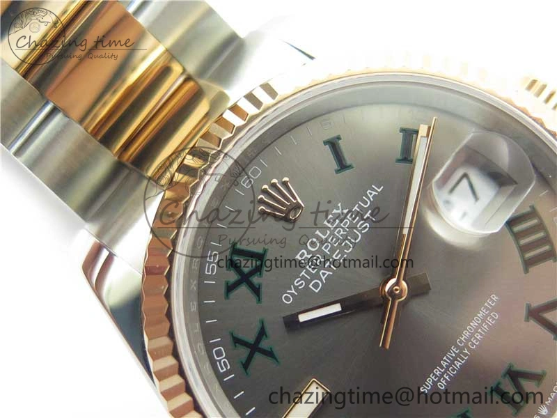 DateJust 36 SS RG 126231 BP Maker 1:1 Best Edition Gray Roman Dial on Oyster Bracelet