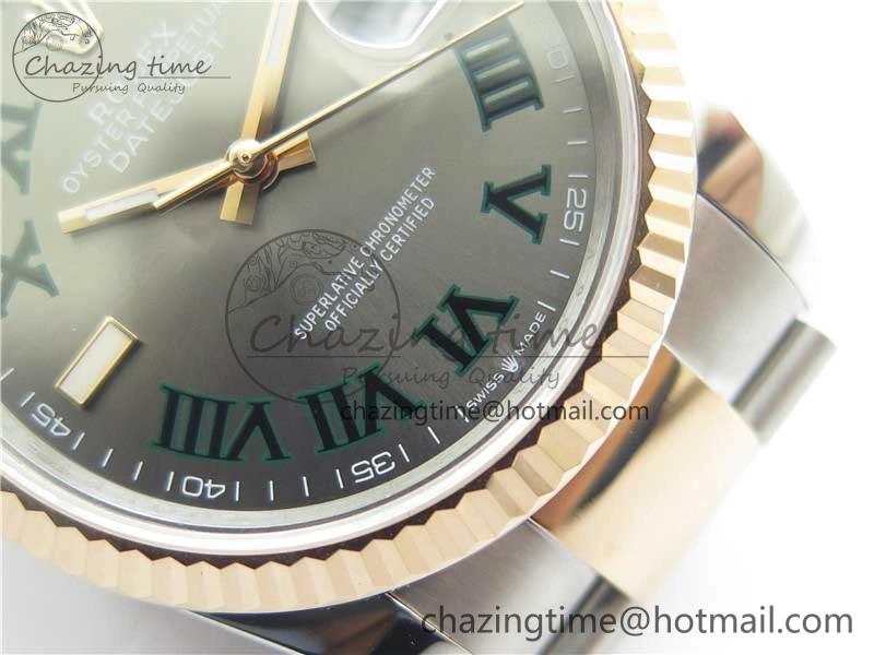 DateJust 36 SS RG 126231 BP Maker 1:1 Best Edition Gray Roman Dial on Oyster Bracelet