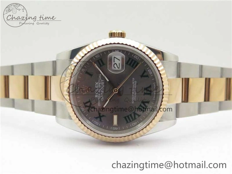 DateJust 36 SS RG 126231 BP Maker 1:1 Best Edition Gray Roman Dial on Oyster Bracelet