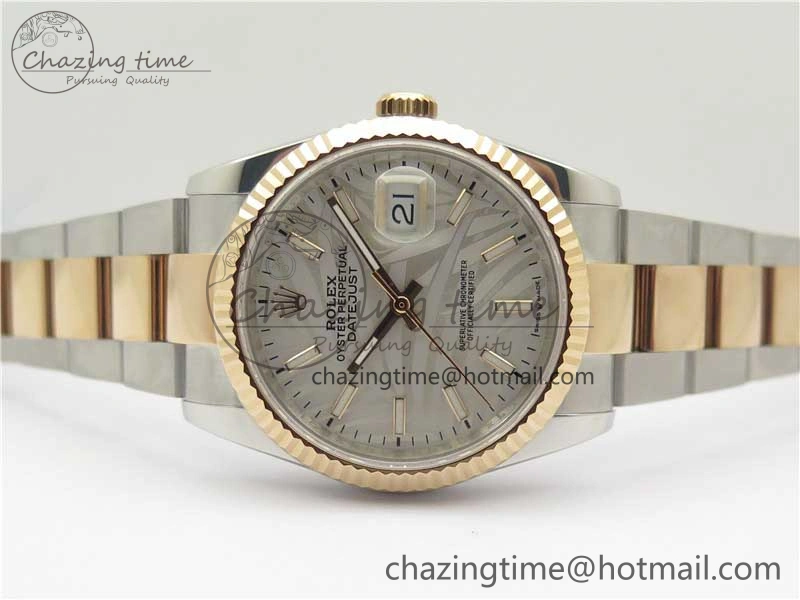 DateJust 36 SS RG 126231 BP Maker 1:1 Best Edition Silver Gray Dial on Oyster Bracelet