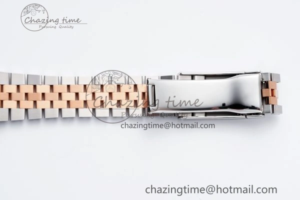 DateJust 36 SS RG 126231 JDF RG Plated 904L Steel Brown Dial Diamonds Markers on Jubilee Bracelet V2