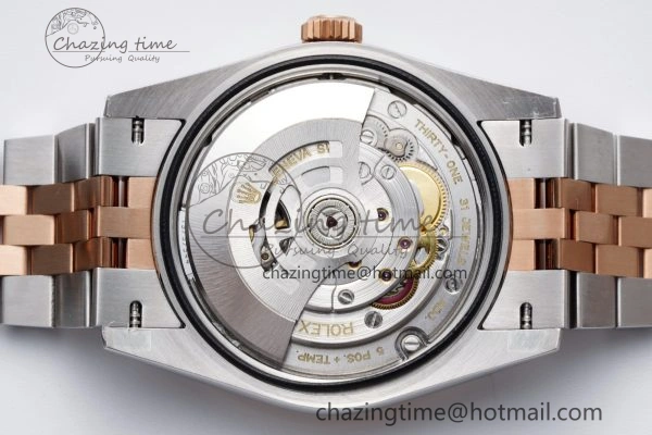 DateJust 36 SS RG 126231 JDF RG Plated 904L Steel Gray Dial Roman Markers on Jubilee Bracelet V2