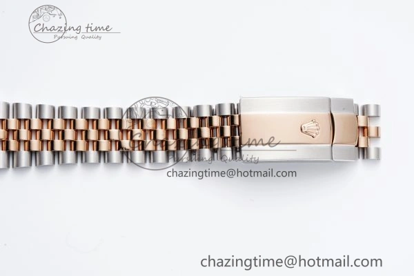 DateJust 36 SS RG 126231 JDF RG Plated 904L Steel Gray Dial Roman Markers on Jubilee Bracelet V2