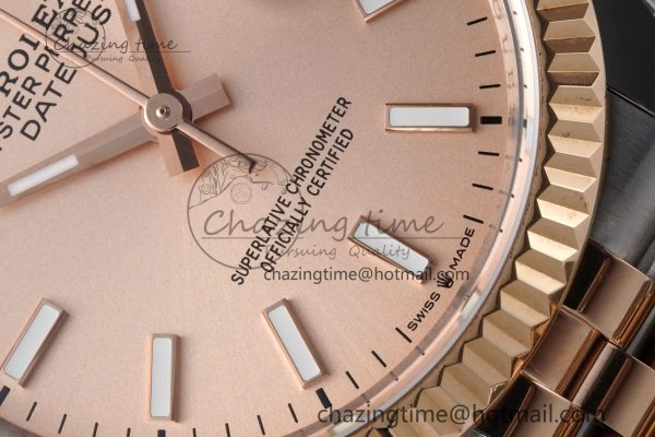 DateJust 36 SS RG 126231 JDF RG Plated 904L Steel RG Dial Stick Markers on Jubilee Bracelet V2
