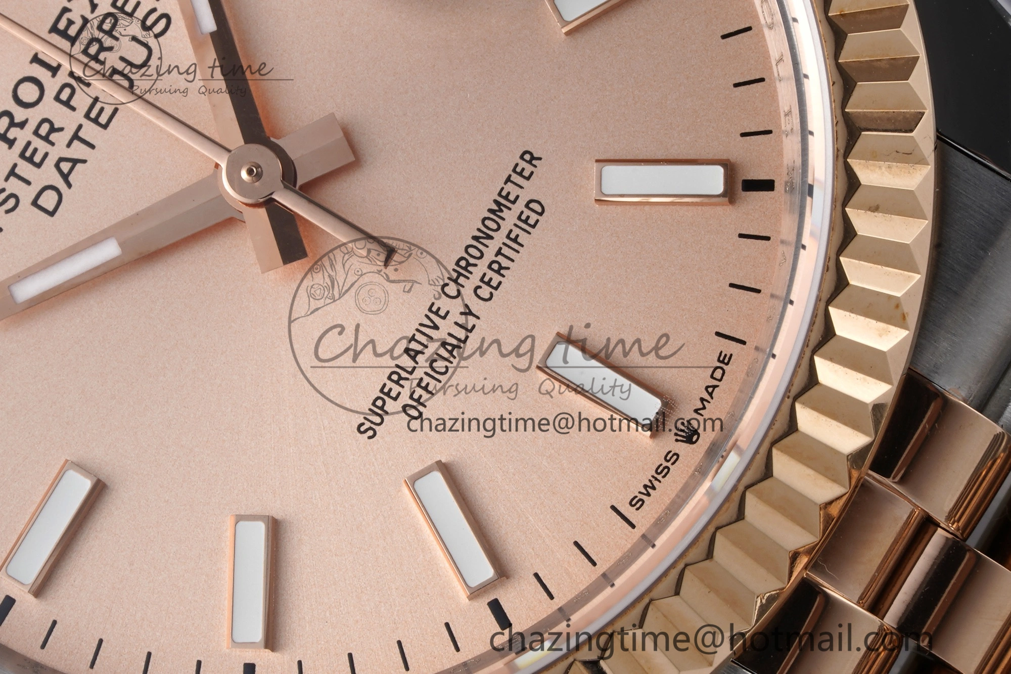 DateJust 36 SS RG 126231 JDF RG Plated 904L Steel RG Dial Stick Markers on Jubilee Bracelet V2