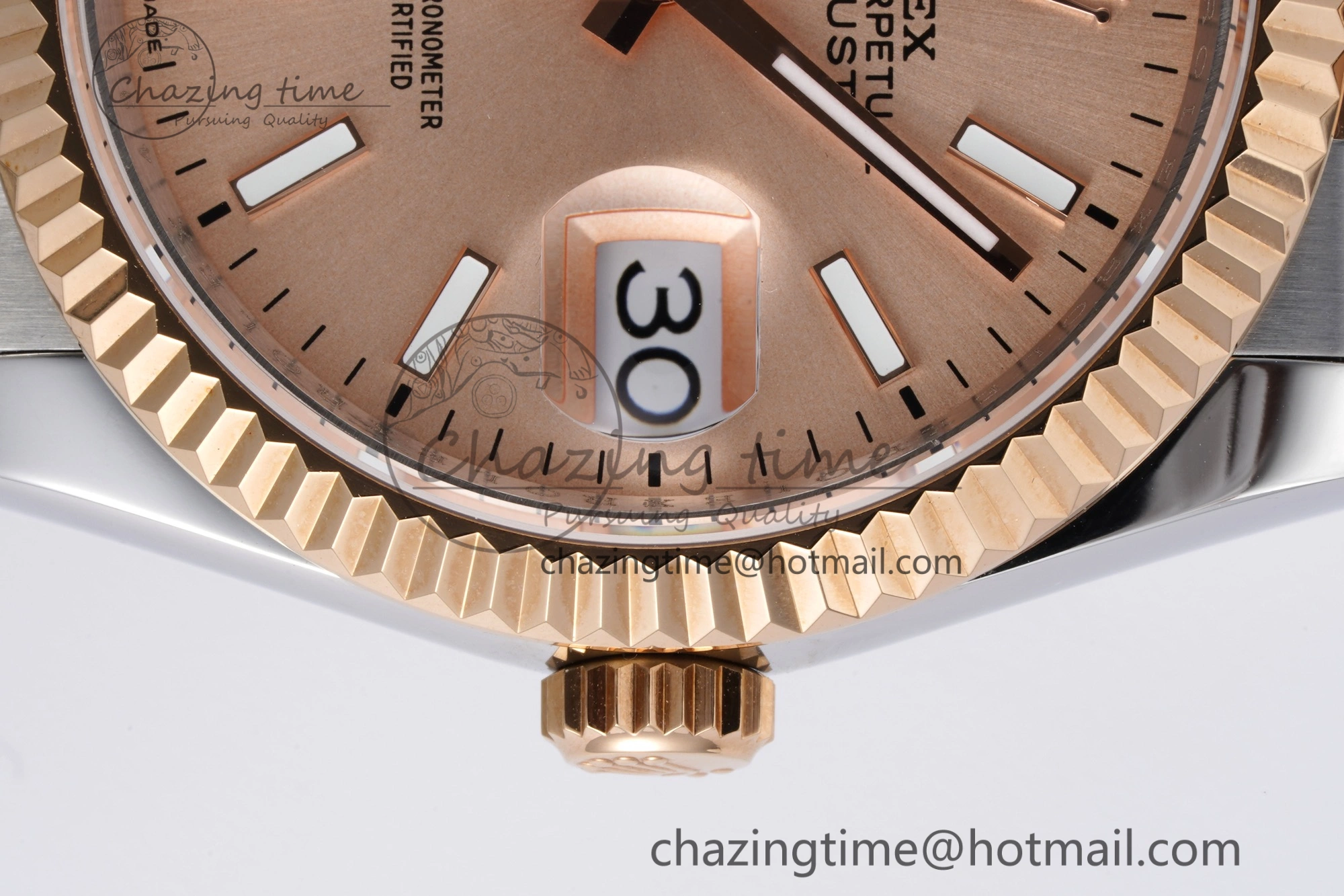 DateJust 36 SS RG 126231 JDF RG Plated 904L Steel RG Dial Stick Markers on Jubilee Bracelet V2