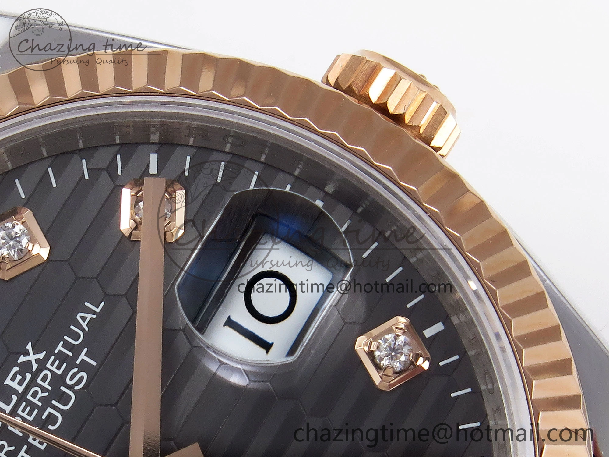 DateJust 36 SS RG 126231 VSF 1:1 Best Edition 904L Steel Gray Textured Diamonds Dial on Jubilee Bracelet VS3235