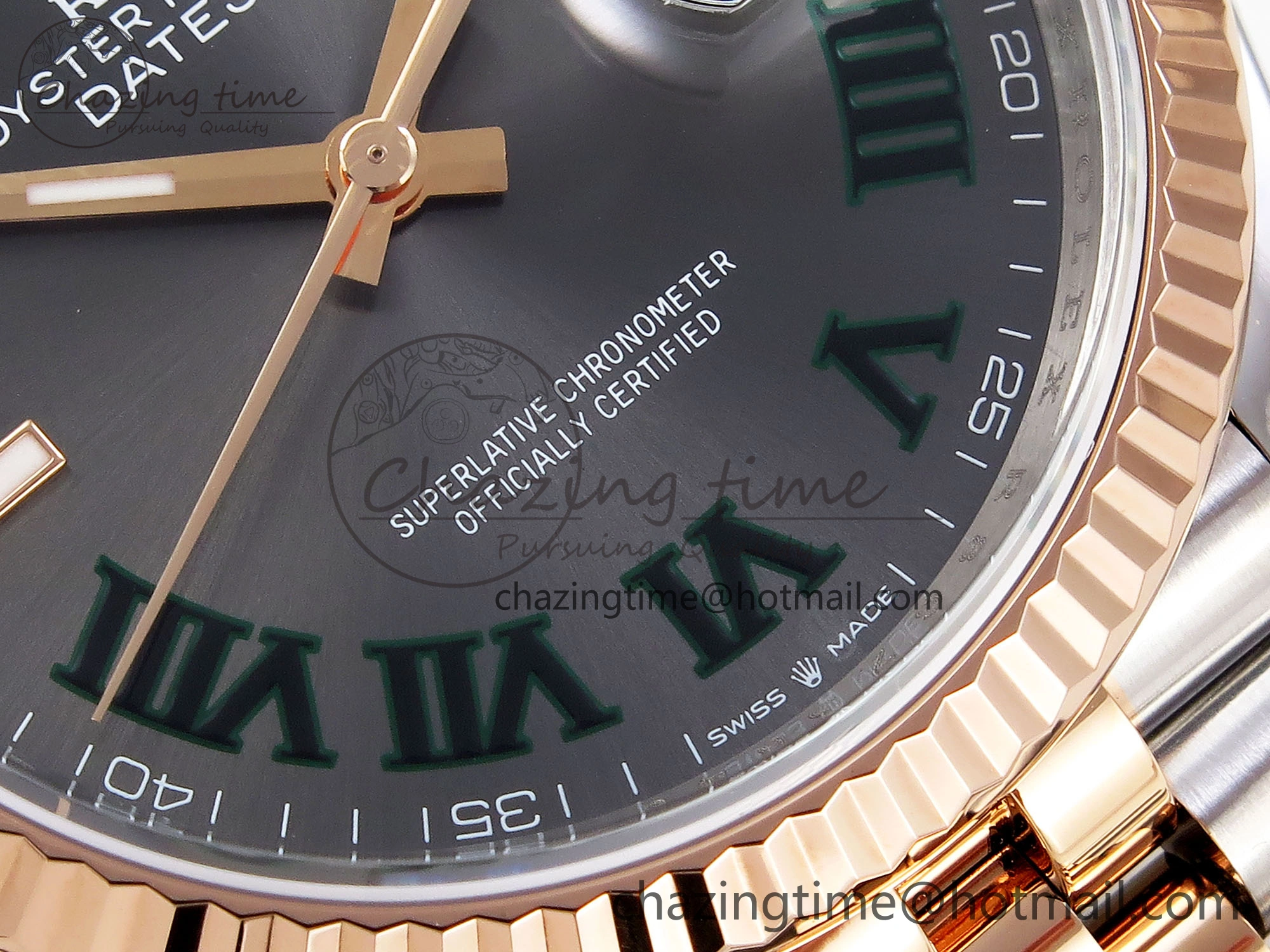 DateJust 36 SS RG 126231 VSF 1:1 Best Edition 904L Steel Gray Textured Diamonds Dial on Jubilee Bracelet VS3235