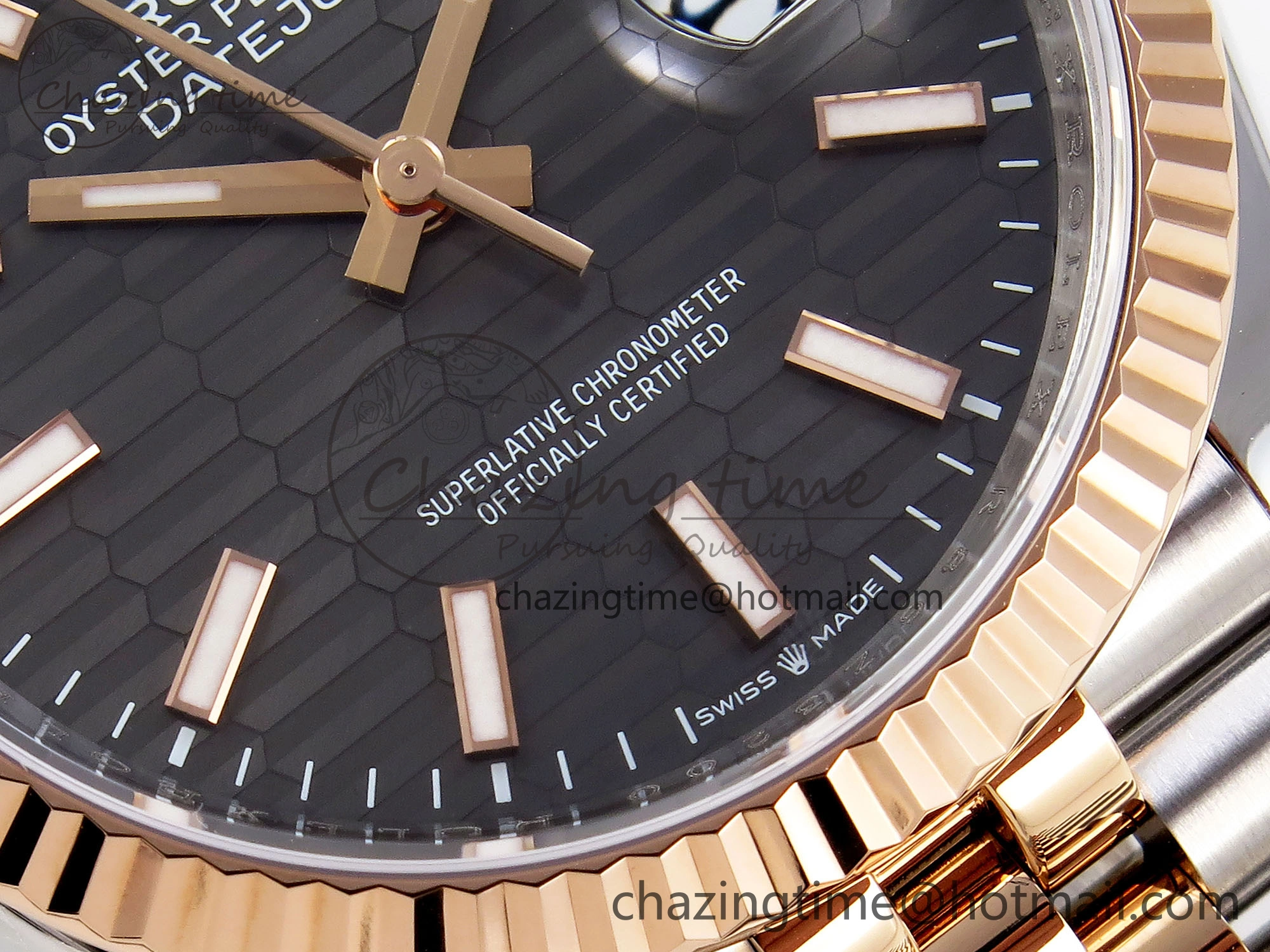 DateJust 36 SS RG 126231 VSF 1:1 Best Edition 904L Steel Gray Textured Stick Dial on Jubilee Bracelet VS3235